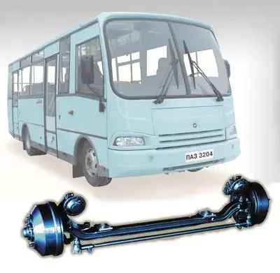 Ось передняя 32053, 3204 с кулачков.торм. под диск D=19,5 6 шпилек KAAZ 16-3000012-10